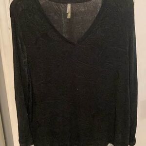 White Stag Black Long Sleeve Top - Size L
